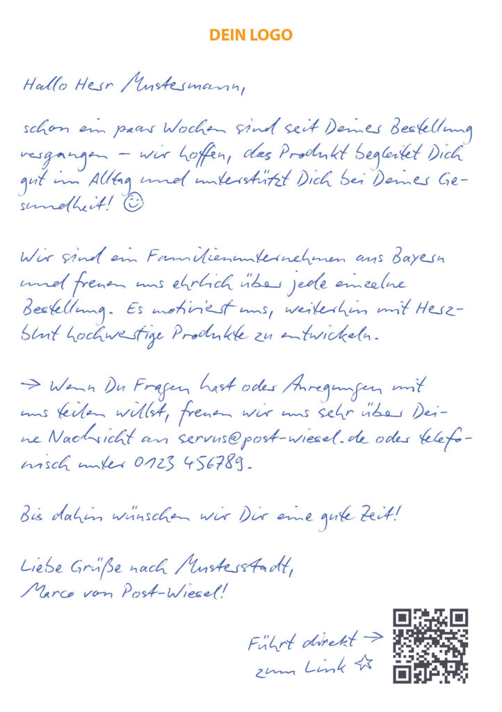 Handgeschriebener Brief